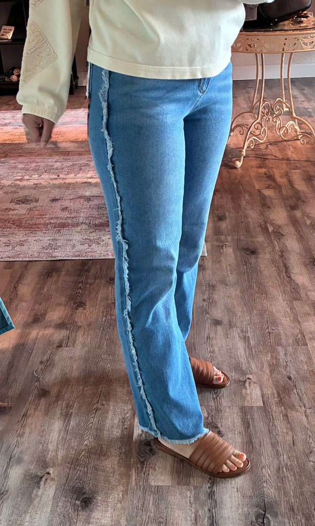 Brooke Frayed Straight Jeans