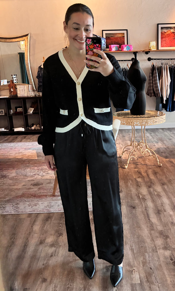 Wide Leg Satin Pants