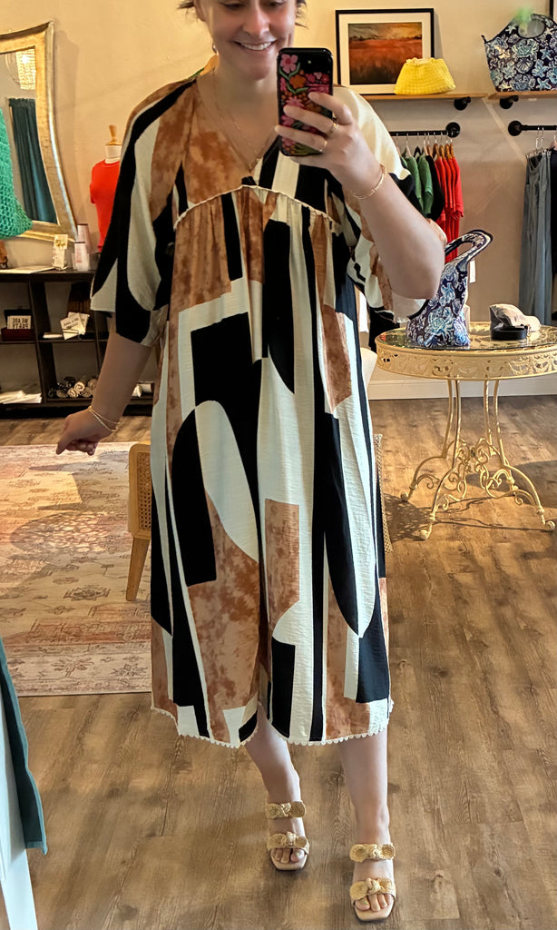 Abstract Print Maxi