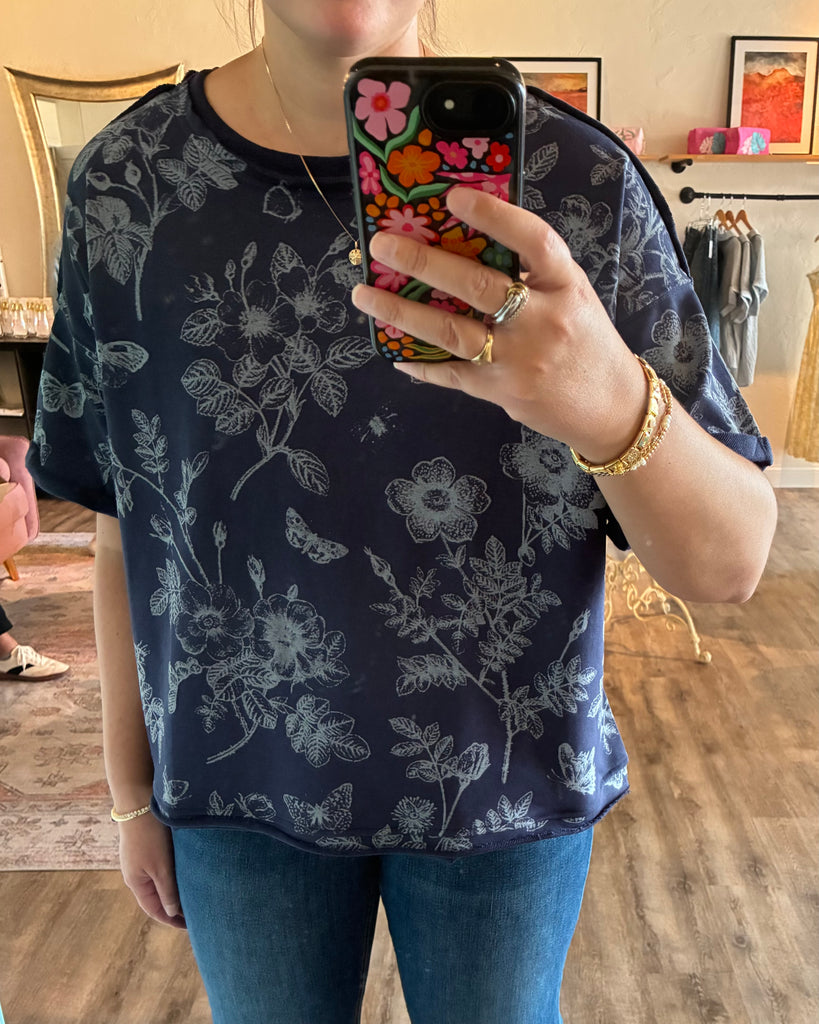 Printed Sweatshirt Top