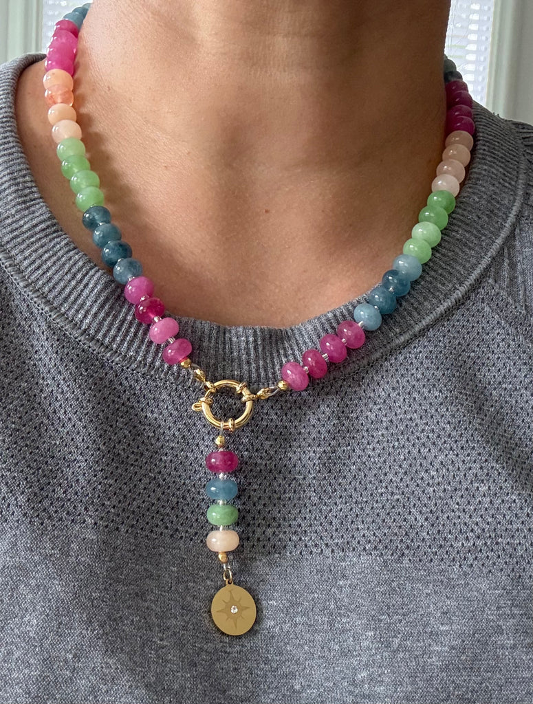 Watercolor Lariat Necklace