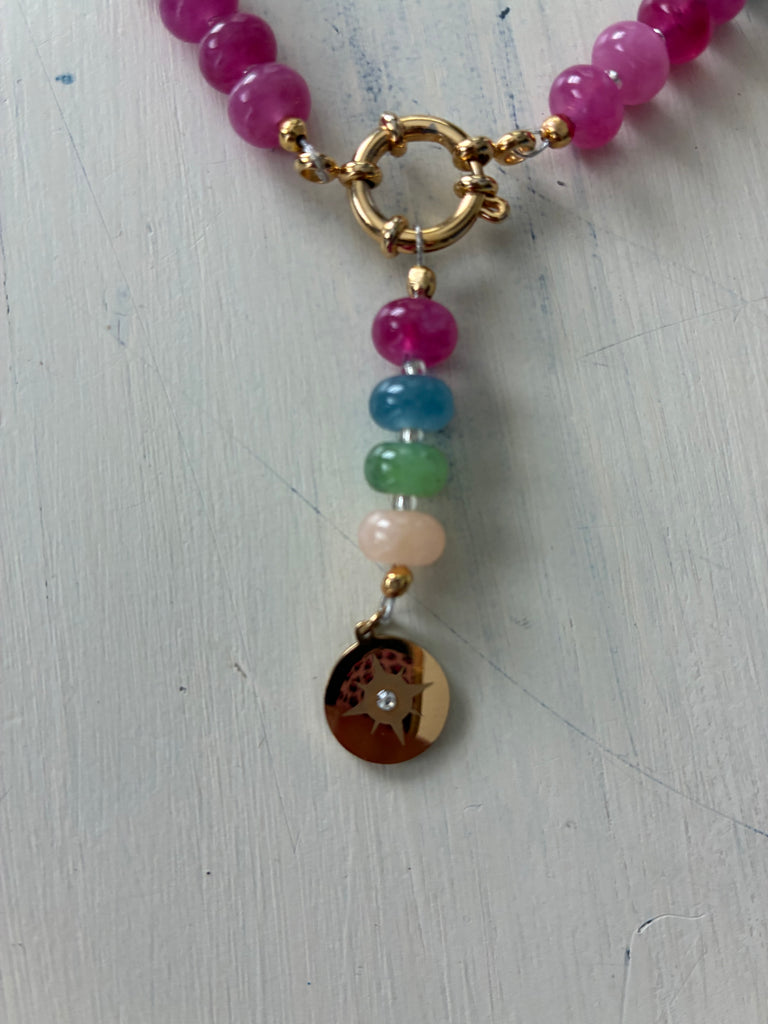Watercolor Lariat Necklace