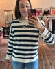 L/S Crew Neck Stripe Top