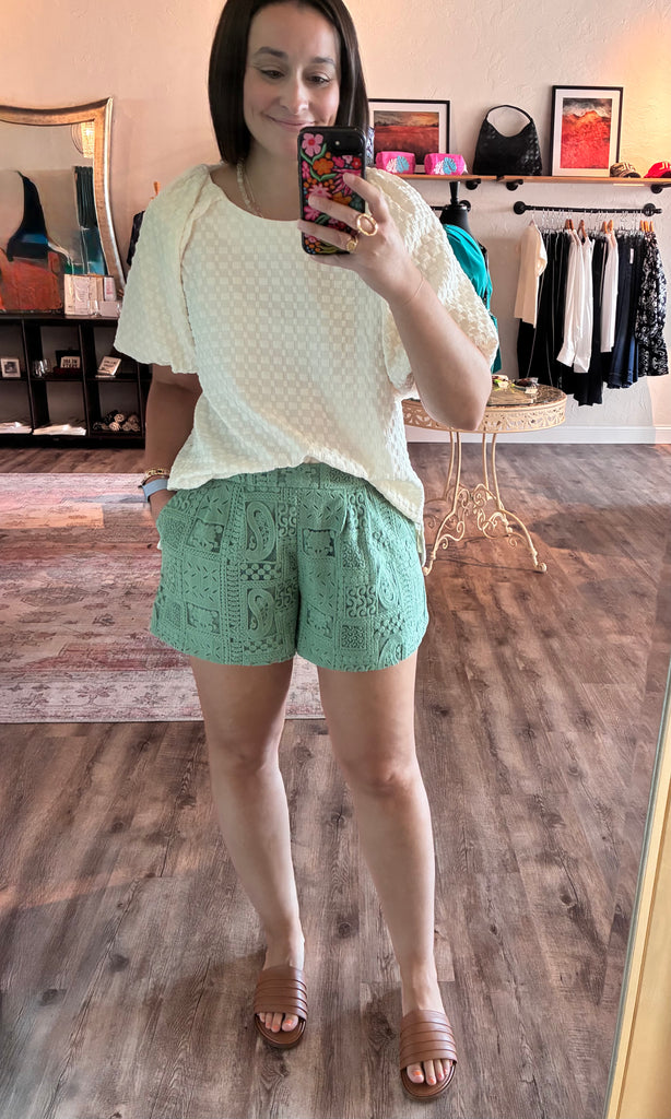 Jacquard Knit Top