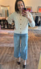 Ribbed Trim Knit Cardigan