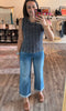 Wavy Sleeveless Knit Tank
