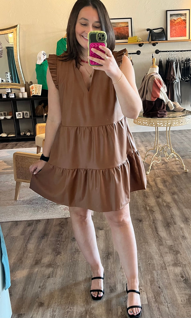 Tabitha Leather Dress