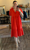 Lace Trim Midi Dress