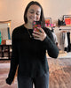 Mock Neck Raised Seam Sweater