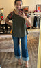 Embroidered Sleeve Top